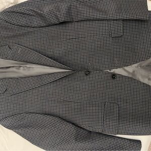 Peter Millar Navy Checkered Sport Coat